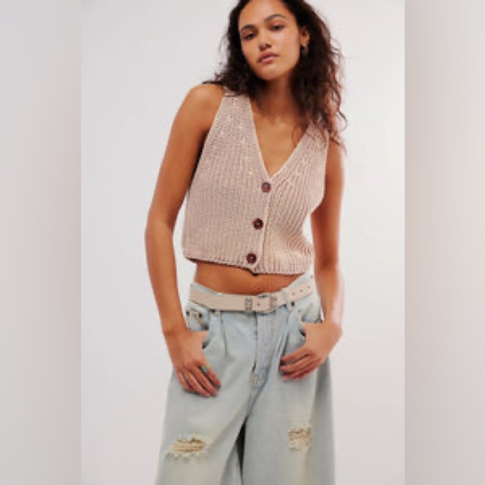 Free People Close To Me Vest - Mellow Rose